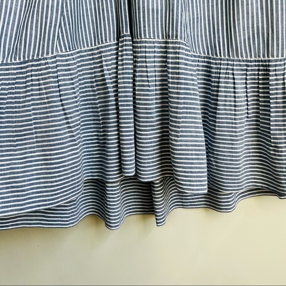 T Tahari Irena stripes prints midi skirt off shoulder top sets - Picture 10 of 15